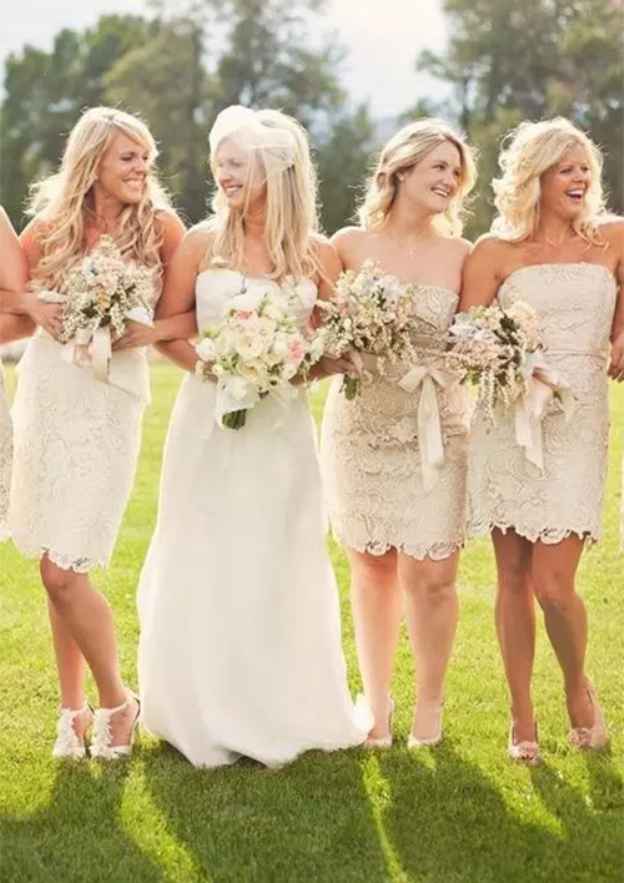strapless short bridesmaid dresses Sleeveless Short/Mini Sheath/Column Lace Dress - Bridesmaid No train icy The host of the Size:FULL
