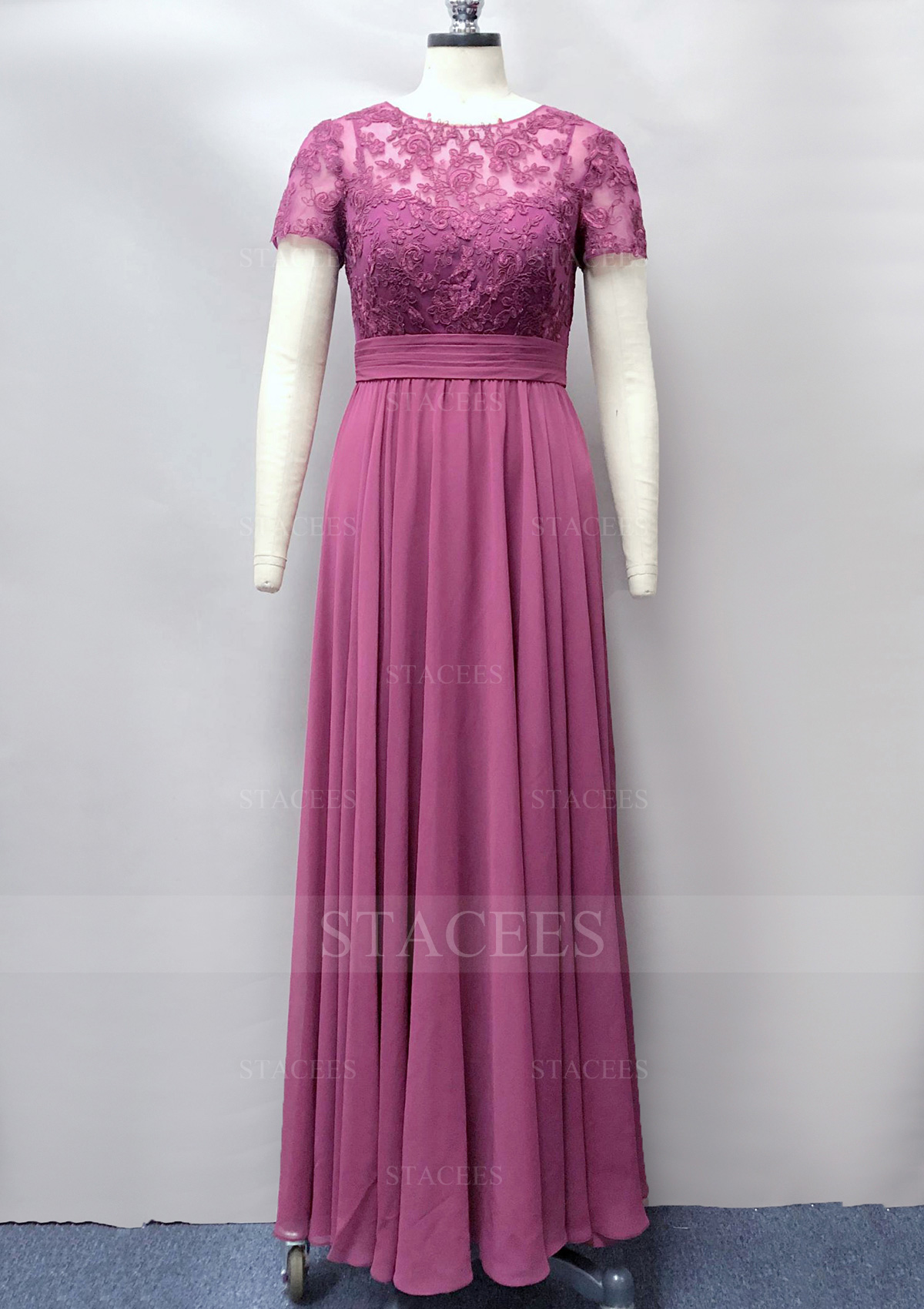 Chiffon Mother of the Bride Dress Sheath/Column Long/Floor-Length With Embroidery Pleated