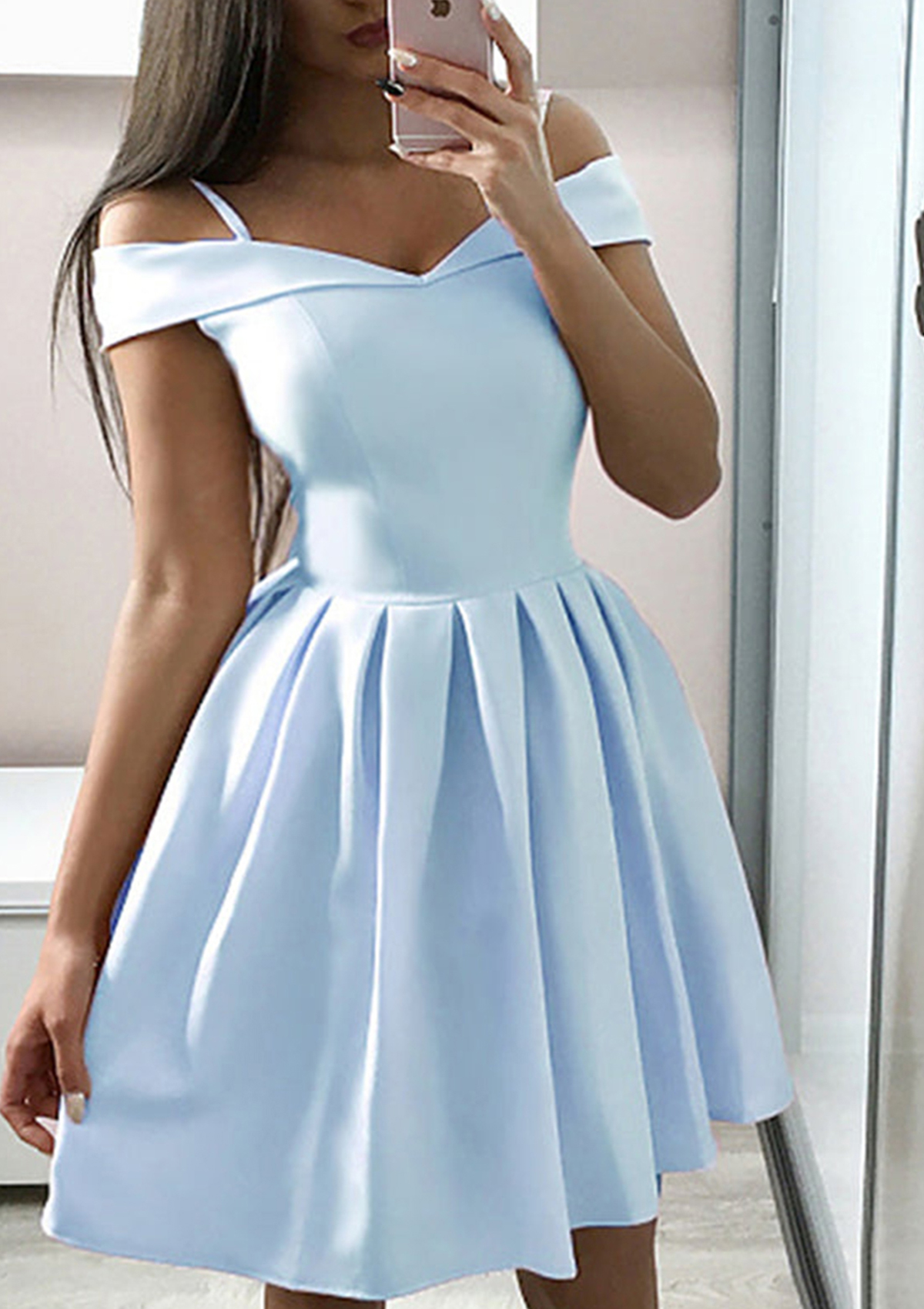 off the shoulder a line short dress Off-Shoulder Floral Short Homecoming Dress