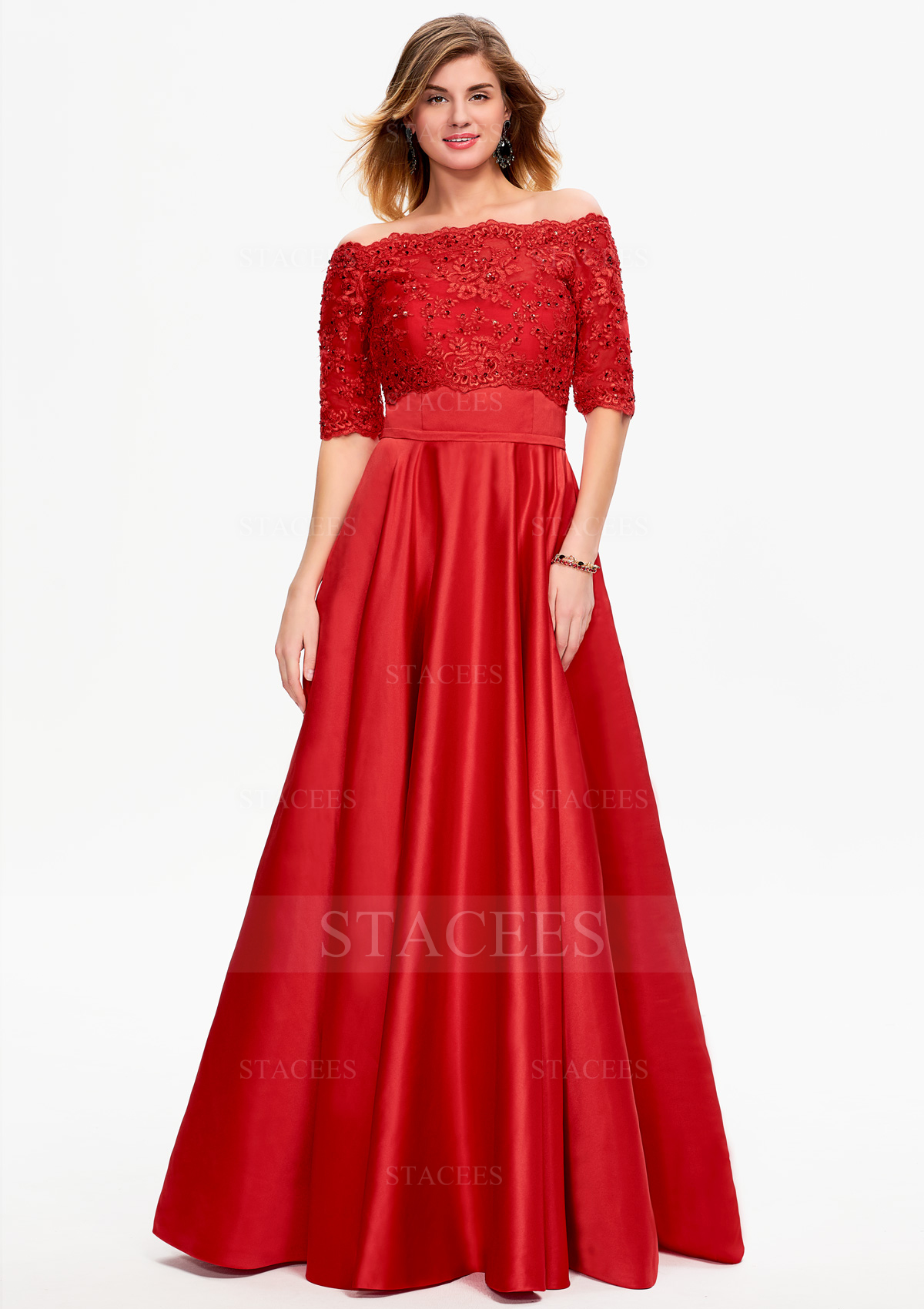 half sleeve red dress Half Sleeve Mini Dress - Red