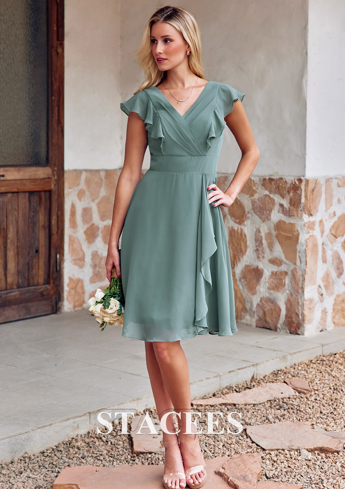 v neck knee length dress Women's Twist Front V Neck Dress Short Sleeve A Line Casual Knee Length Dresses Summer Elegant Party Mini Sundresses, Black Small at Amazon Women's Clothing store