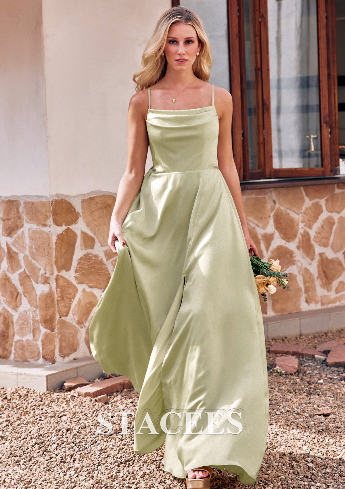a line satin bridesmaid dress Ophelia Sweetheart A-Line Stretch Satin Bridesmaid Dress