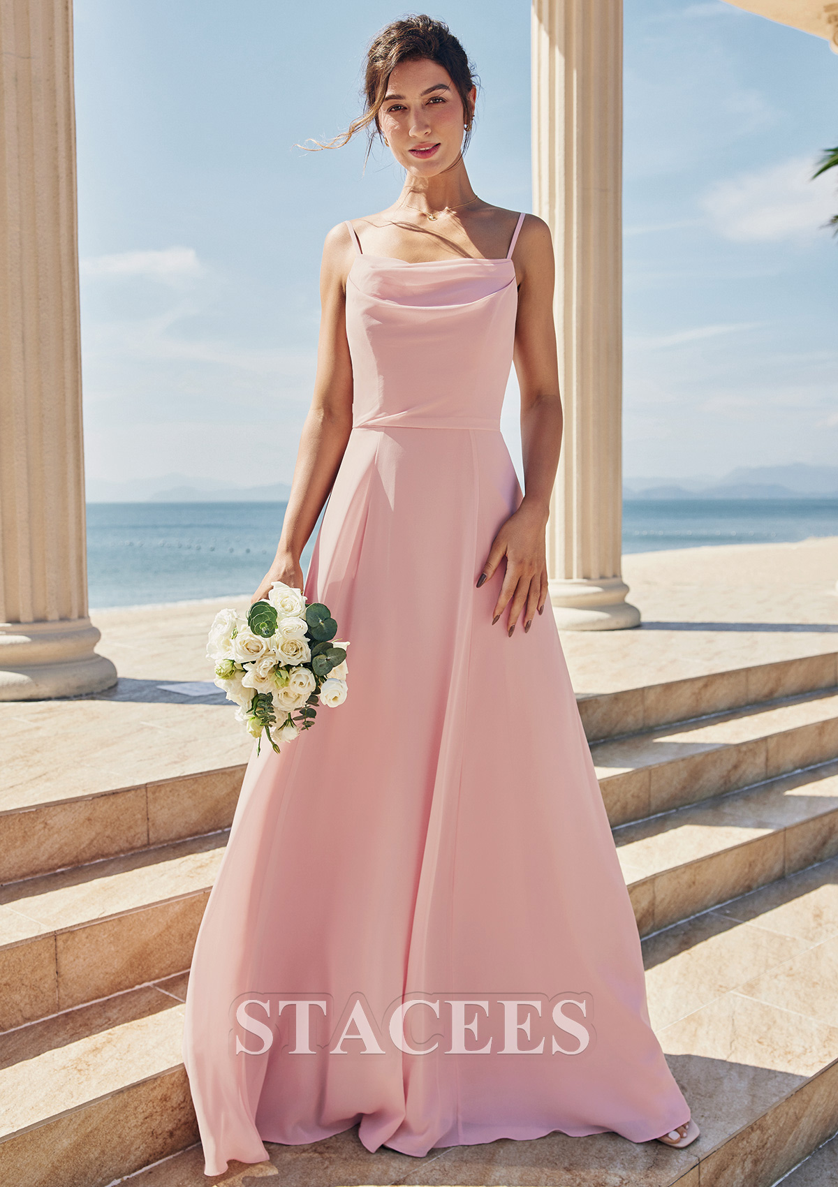 bridesmaid dresses cobh Sheath/Column Copper Velvet Long Bridesmaid Dresses, BN1091