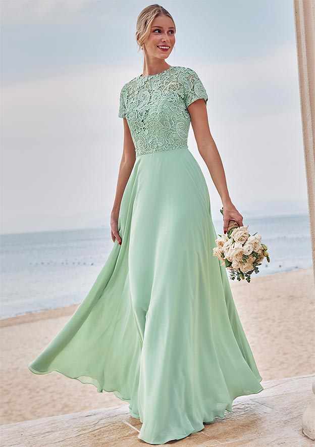 a line scoop floor length chiffon bridesmaid dress Drtj A-line Scoop Floor-Length Chiffon Flower Girl Dress Junior Bridesmaid Dress 2-14t, Girl's, Size: 8T, Pink