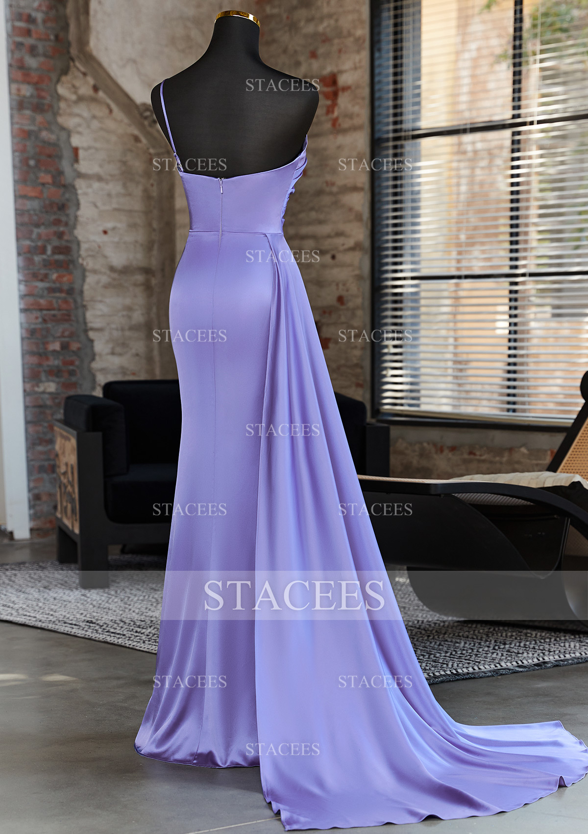light purple one shoulder prom dress Sweet-Heart Tulle One Shoulder Floor Length Prom Dress Lavender / 12
