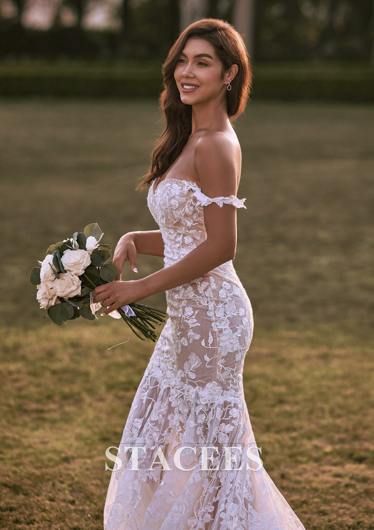 boho trumpet wedding dress Trumpet Wedding Dresses