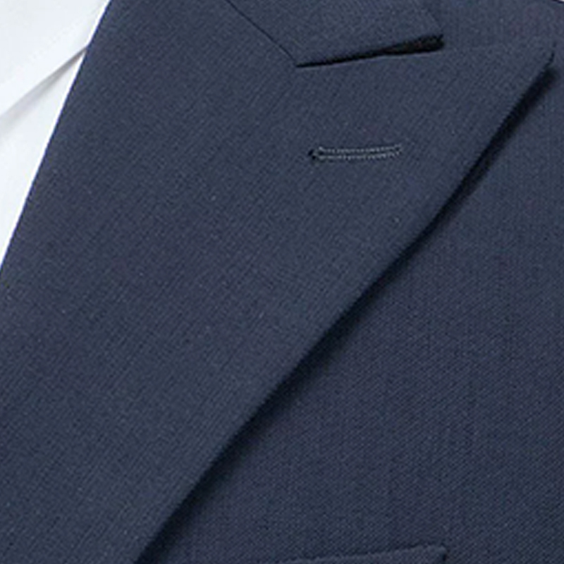 Dark Navy Peak Lapel Single Breasted 2 Piece Men's Wedding Suit - STACEES