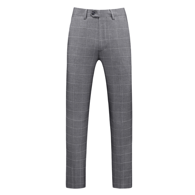 Steel Grey Peak Lapel Double-breasted 3 Piece Men's Wedding Suit  - STACEES