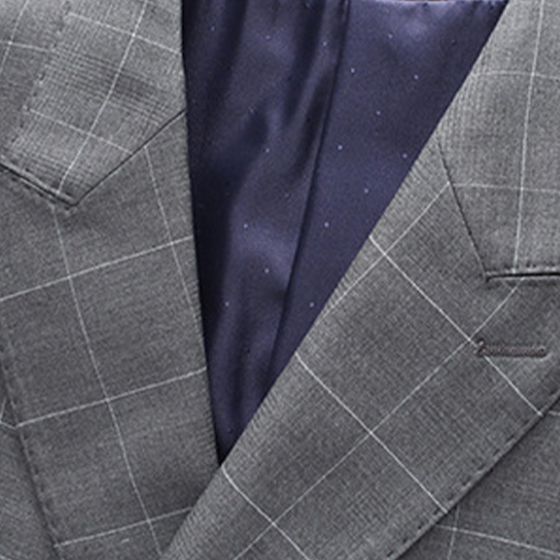 Steel Grey Peak Lapel Double-breasted 3 Piece Men's Wedding Suit  - STACEES