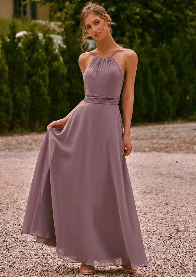 cascading pleated dress A-Line Off The Shoulder Sleeveless Pleated Chiffon Dress With Cascading Ruffles