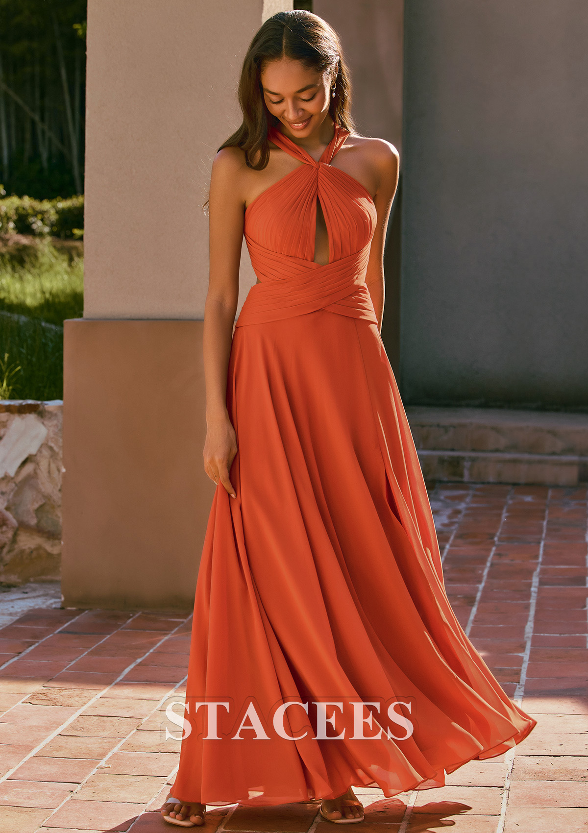 boho chiffon bridesmaid dress Elegant Mermaid brown satin bridesmaid dresses for Beach, Boho, Country Weddings, and Formal Events