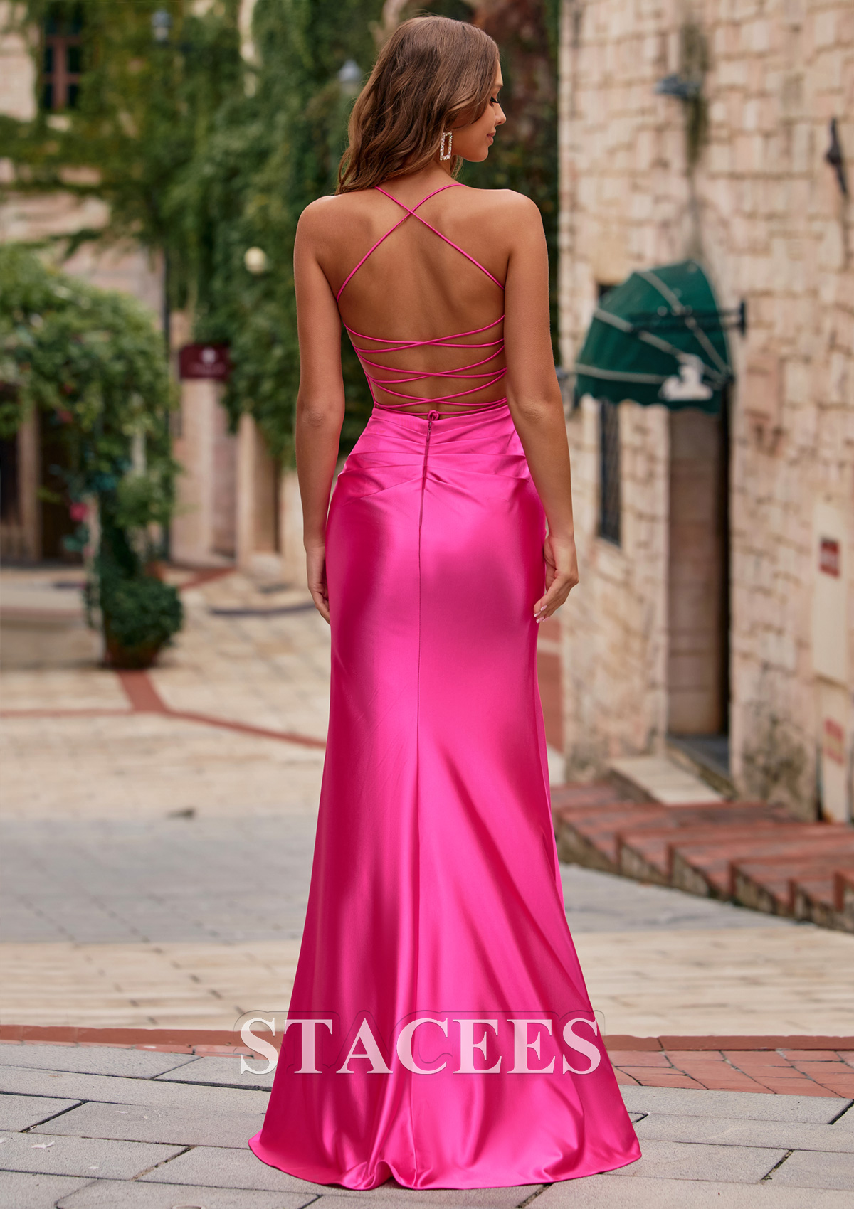 strappy backless prom dress Jovani 08139 - Stylized Strap Backless Prom Dress 14 / Light-Blue