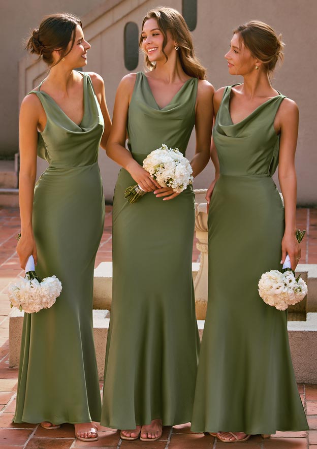 dried herb bridesmaid dresses Reformation Niamh Silk Dress, Dried Herbs/Light Green