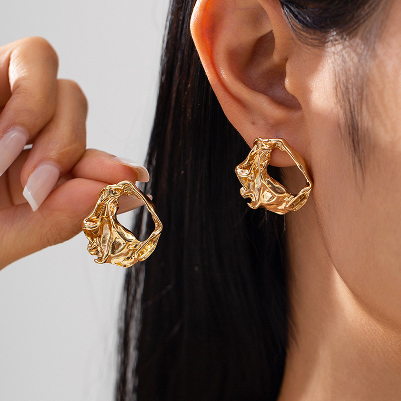 Charming Stylish Ladies' irregular Iron Earrings