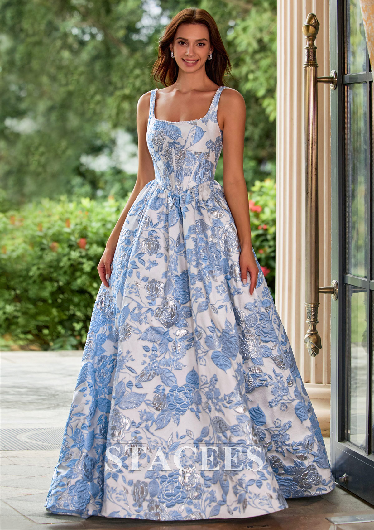 brocade evening dresses Terani Brocade Bodycon Long Evening Dress 252M5520