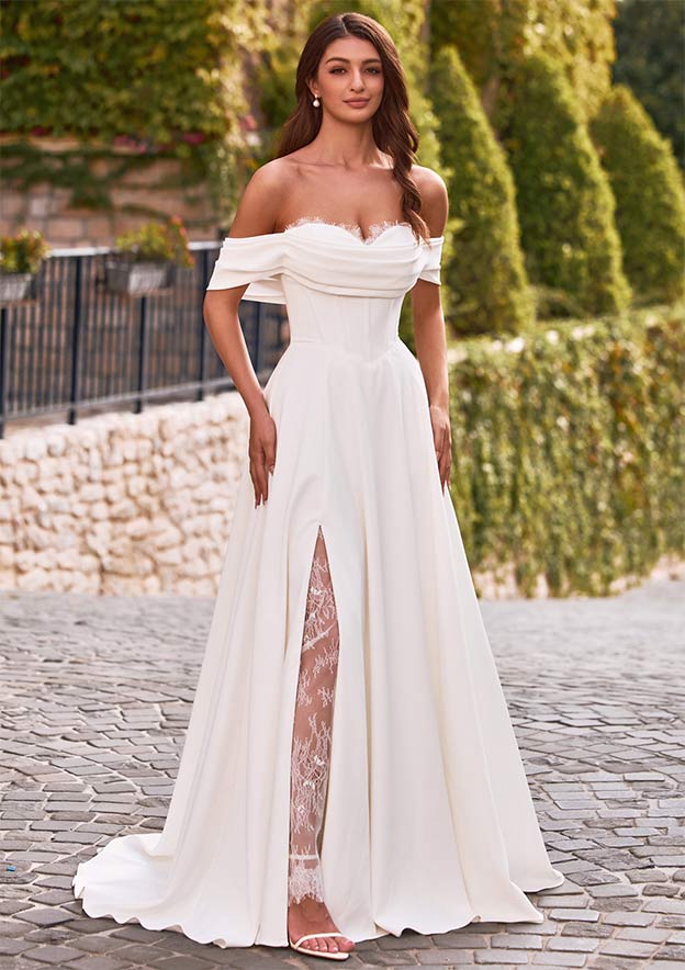 off shoulder corset wedding dress Bridal Gown by Nox Anabel C1199W sheerdreamz this gown exudes timeless elegance and grace LaDivine WN307 Long Bridal Floral