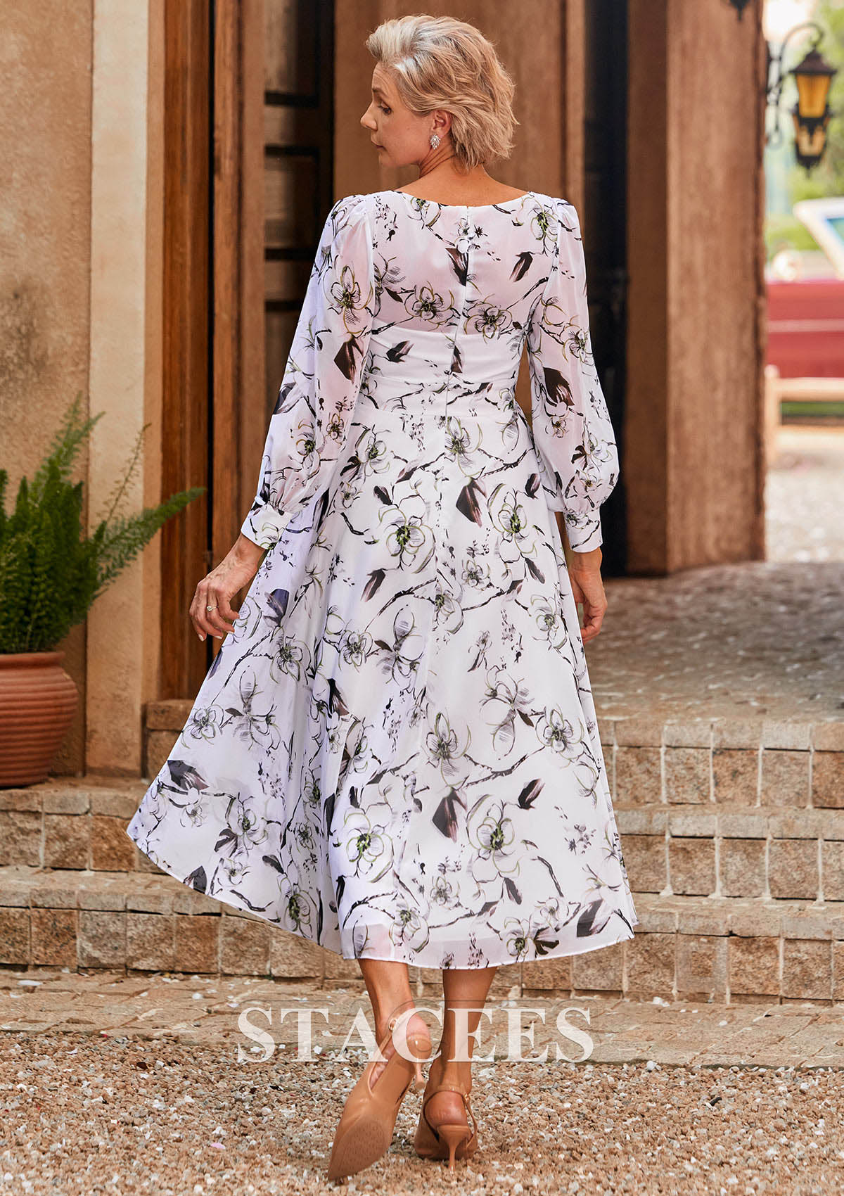 mob dresses tea length 23 Elegant Tea-Length Mother-of-the-Bride Chiffon;Straps Sleeves Madame Bridal's Guide to Tea-Length