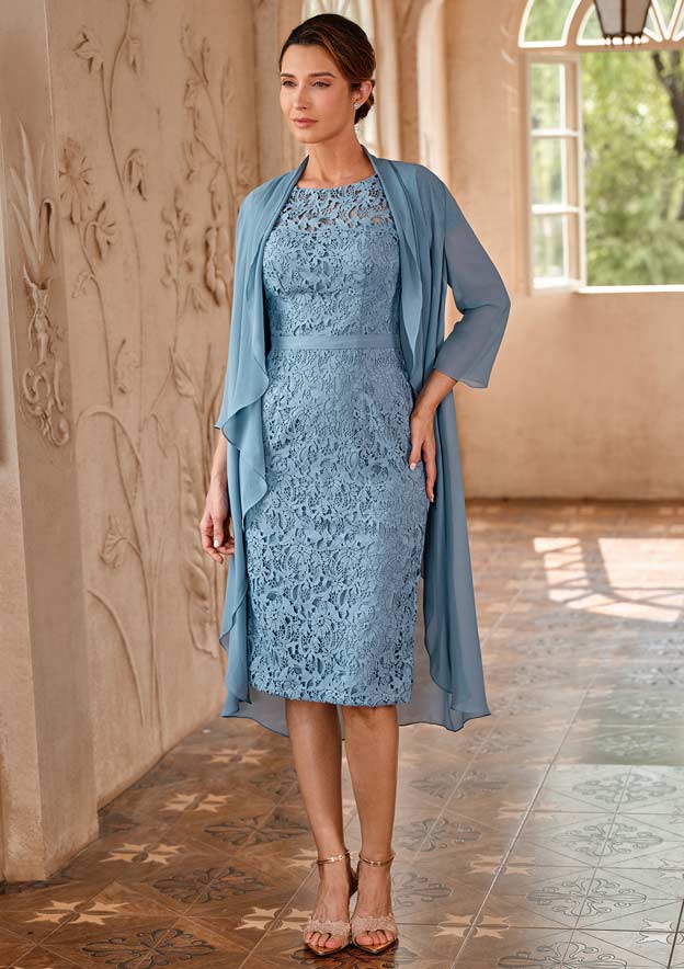 grey lace dress and jacket Jacques Vert Tailored Grey Lace Dress with Silver Bolero Jacket Wedding Outfit 8